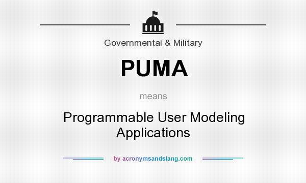 What does PUMA mean? It stands for Programmable User Modeling Applications