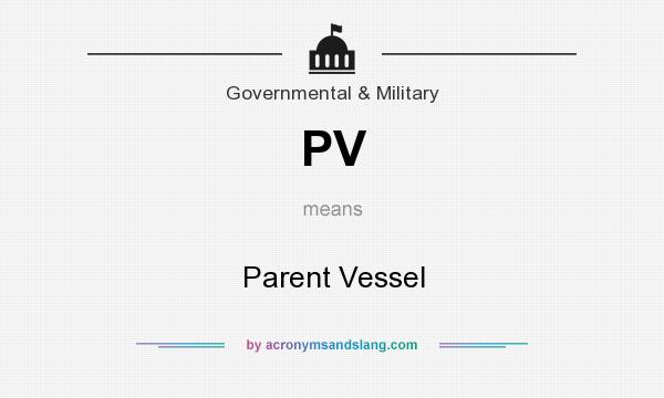 What does PV mean? It stands for Parent Vessel