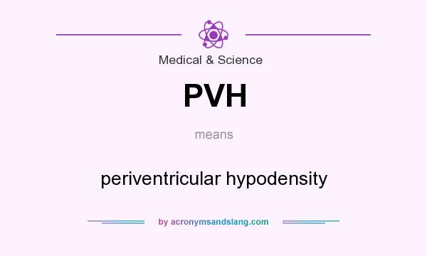 What does PVH mean? It stands for periventricular hypodensity