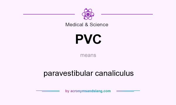 What does PVC mean? It stands for paravestibular canaliculus
