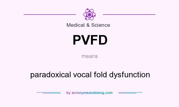 What does PVFD mean? It stands for paradoxical vocal fold dysfunction