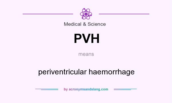What does PVH mean? It stands for periventricular haemorrhage