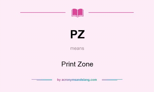 What does PZ mean? It stands for Print Zone
