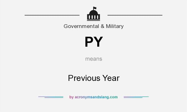 What does PY mean? It stands for Previous Year