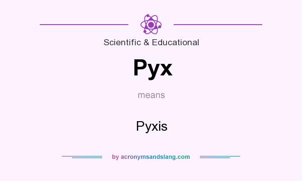 What does Pyx mean? It stands for Pyxis
