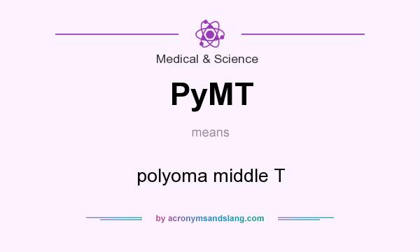 What does PyMT mean? It stands for polyoma middle T