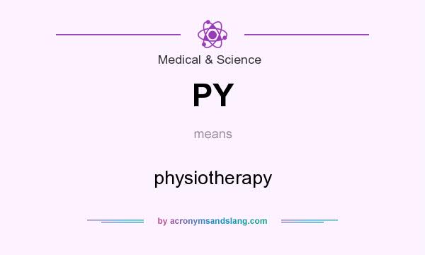 What does PY mean? It stands for physiotherapy