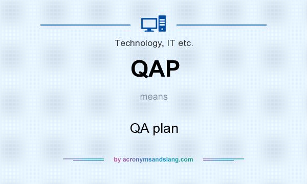 What does QAP mean? It stands for QA plan