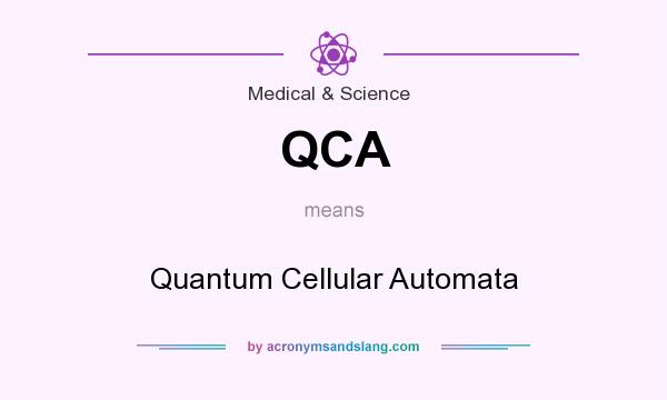 What does QCA mean? It stands for Quantum Cellular Automata