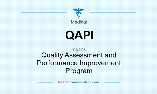 What does QAPI mean? It stands for Quality Assessment and Performance Improvement Program