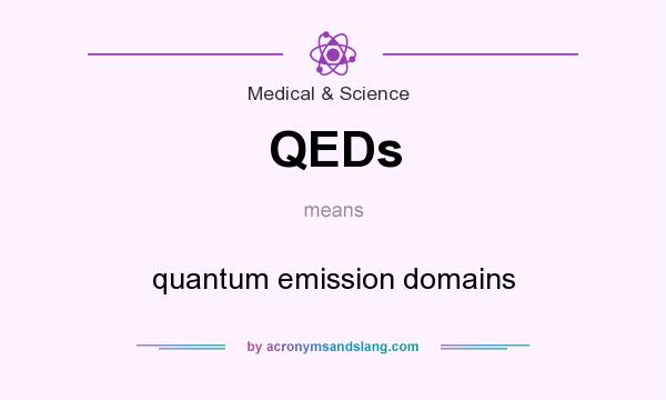 What does QEDs mean? It stands for quantum emission domains