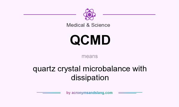 What does QCMD mean? It stands for quartz crystal microbalance with dissipation