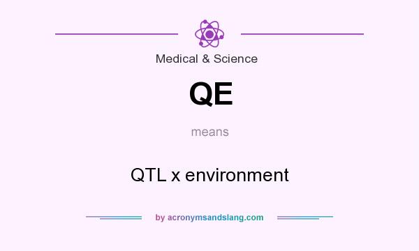 What does QE mean? It stands for QTL x environment