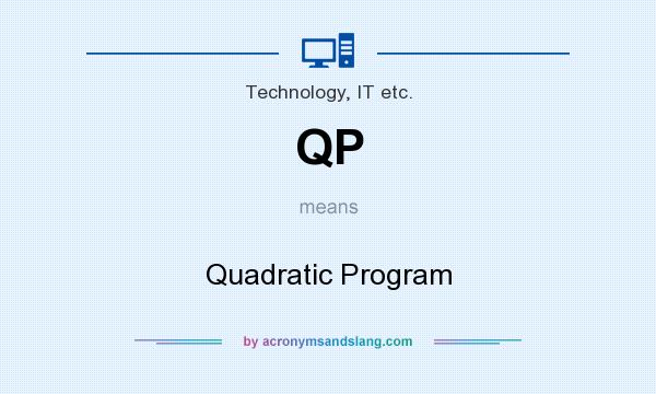 What does QP mean? It stands for Quadratic Program