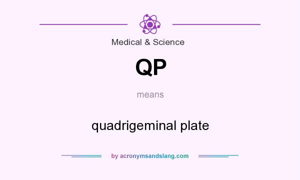What does QP mean? It stands for quadrigeminal plate
