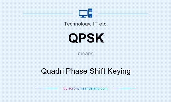 What does QPSK mean? It stands for Quadri Phase Shift Keying
