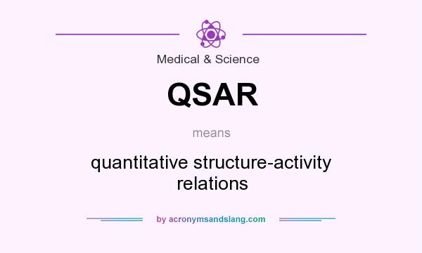 What does QSAR mean? It stands for quantitative structure-activity relations