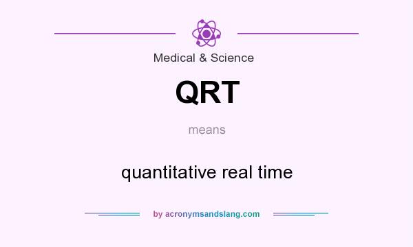 What does QRT mean? It stands for quantitative real time