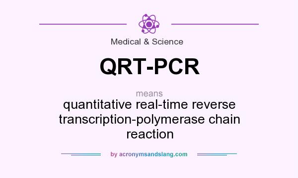 What does QRT-PCR mean? It stands for quantitative real-time reverse transcription-polymerase chain reaction