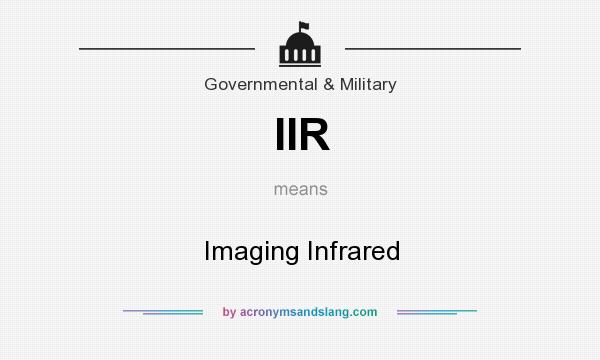 What does IIR mean? It stands for Imaging Infrared