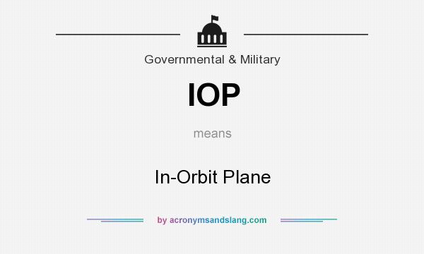 What does IOP mean? It stands for In-Orbit Plane
