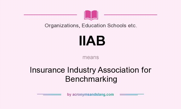 What does IIAB mean? It stands for Insurance Industry Association for Benchmarking