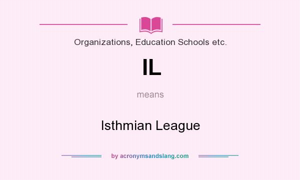 What does IL mean? It stands for Isthmian League