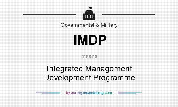 What does IMDP mean? It stands for Integrated Management Development Programme