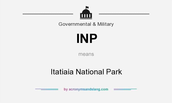 What does INP mean? It stands for Itatiaia National Park
