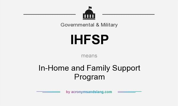 What does IHFSP mean? It stands for In-Home and Family Support Program