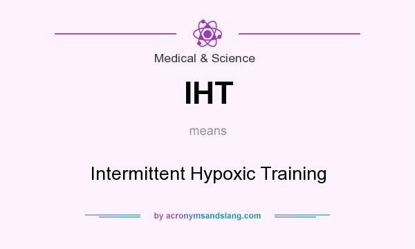 What does IHT mean? It stands for Intermittent Hypoxic Training
