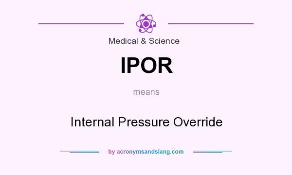 What does IPOR mean? It stands for Internal Pressure Override
