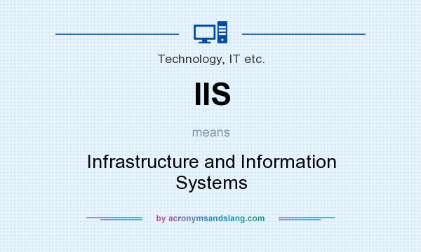 What does IIS mean? It stands for Infrastructure and Information Systems