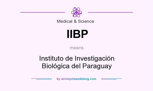 What does IIBP mean? It stands for Instituto de Investigación Biológica del Paraguay