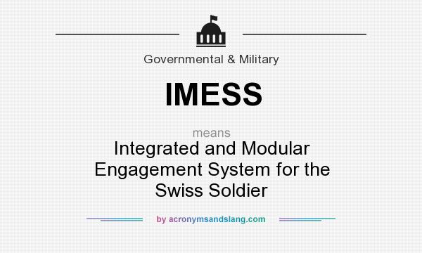 What does IMESS mean? It stands for Integrated and Modular Engagement System for the Swiss Soldier