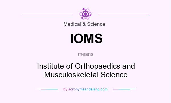 What does IOMS mean? It stands for Institute of Orthopaedics and Musculoskeletal Science