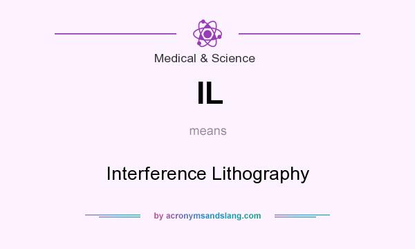 What does IL mean? It stands for Interference Lithography