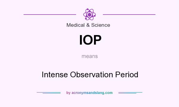 What does IOP mean? It stands for Intense Observation Period