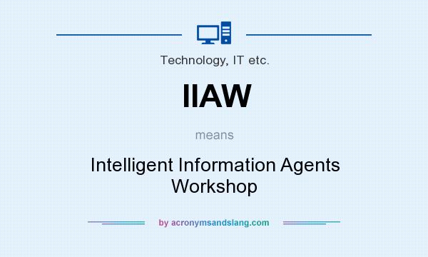 What does IIAW mean? It stands for Intelligent Information Agents Workshop