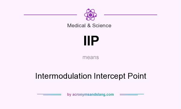 What does IIP mean? It stands for Intermodulation Intercept Point