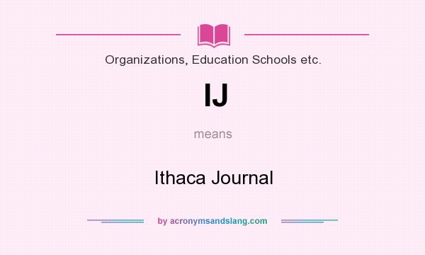 What does IJ mean? It stands for Ithaca Journal