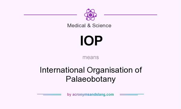 What does IOP mean? It stands for International Organisation of Palaeobotany