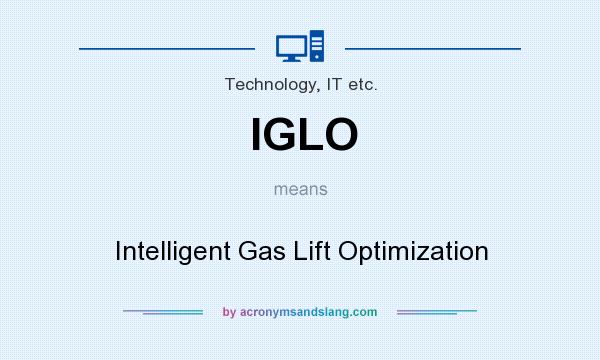What does IGLO mean? It stands for Intelligent Gas Lift Optimization