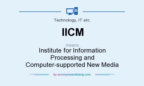 What does IICM mean? It stands for Institute for Information Processing and Computer-supported New Media