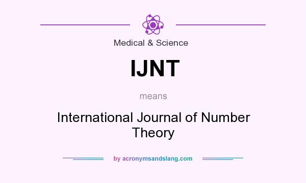 What does IJNT mean? It stands for International Journal of Number Theory