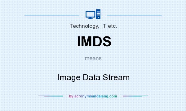 What does IMDS mean? It stands for Image Data Stream