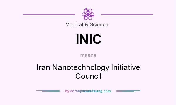What does INIC mean? It stands for Iran Nanotechnology Initiative Council