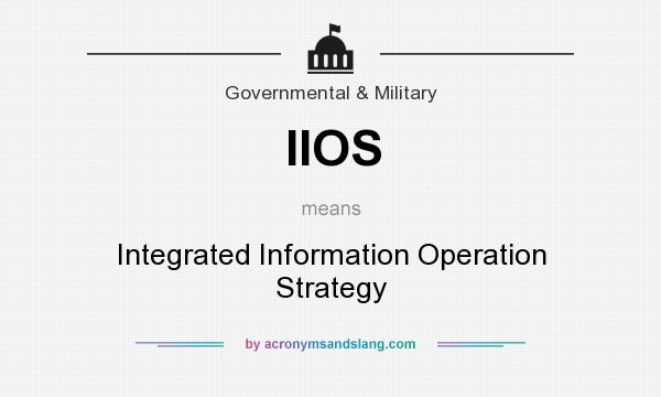What does IIOS mean? It stands for Integrated Information Operation Strategy