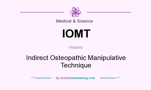 What does IOMT mean? It stands for Indirect Osteopathic Manipulative Technique