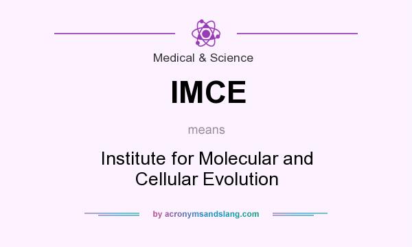 What does IMCE mean? It stands for Institute for Molecular and Cellular Evolution